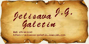 Jelisava Galetin vizit kartica